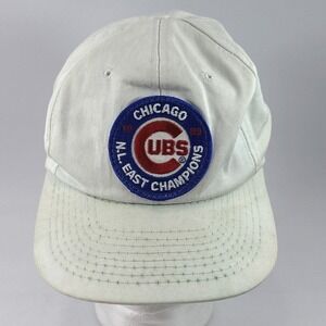 Vintage Chicago Cubs Hat Cap Snap Back 1989 NL East Champs Patch Designer Award